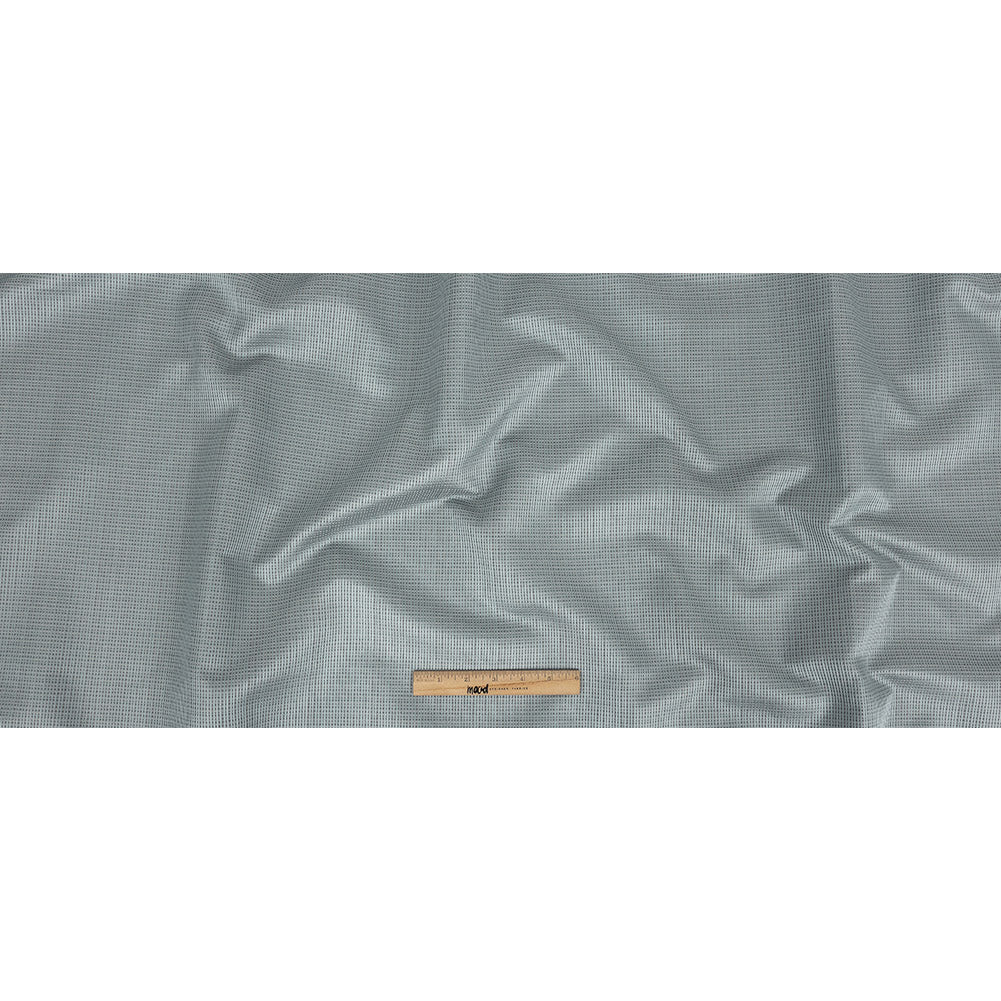 Gridded Polyester Woven - Ice - British Imported