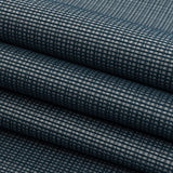 Gridded Polyester Woven - Indigo - British Imported