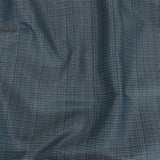 Gridded Polyester Woven - Indigo - British Imported