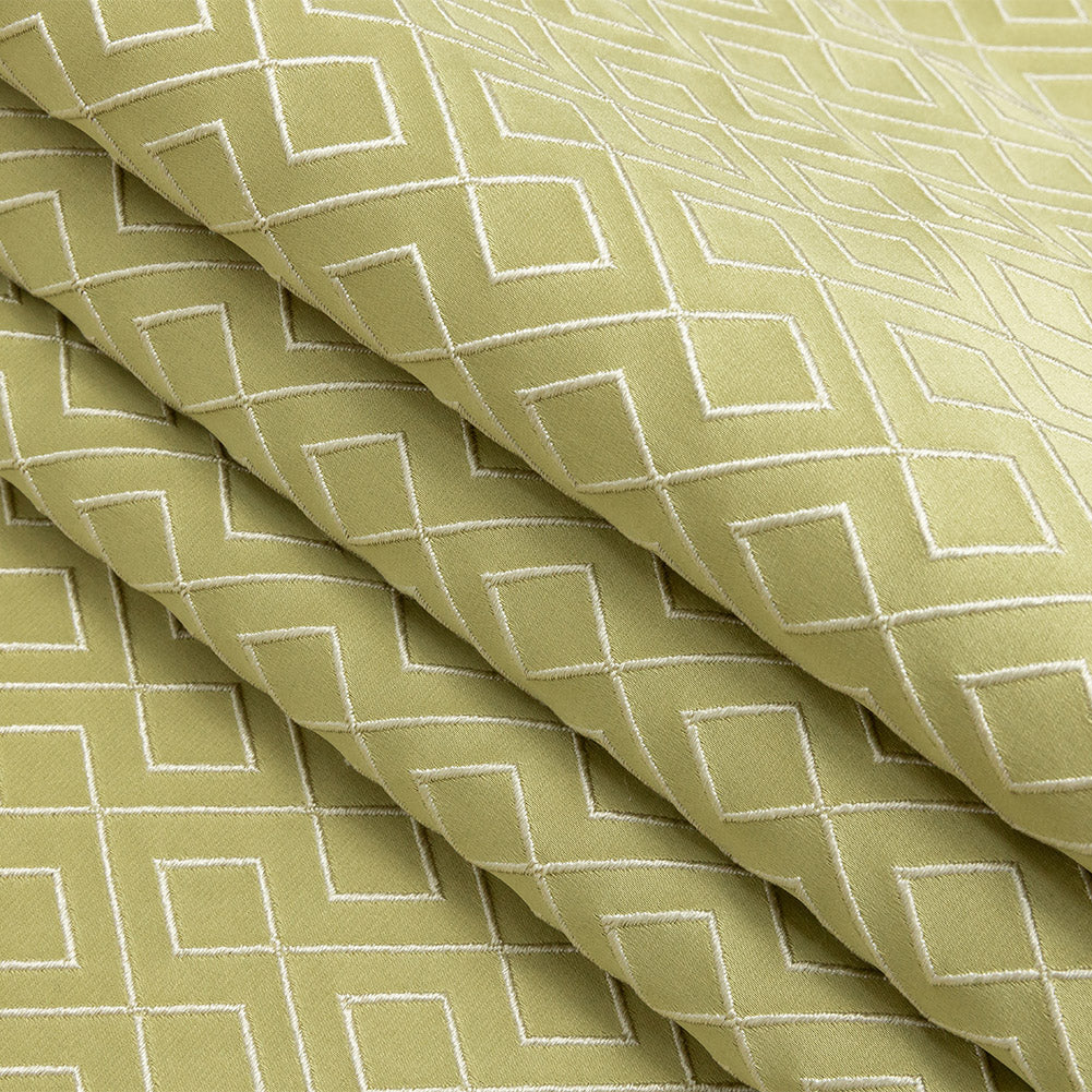Satin-Faced Jacquard - Apple Diamond Fret - British Imported