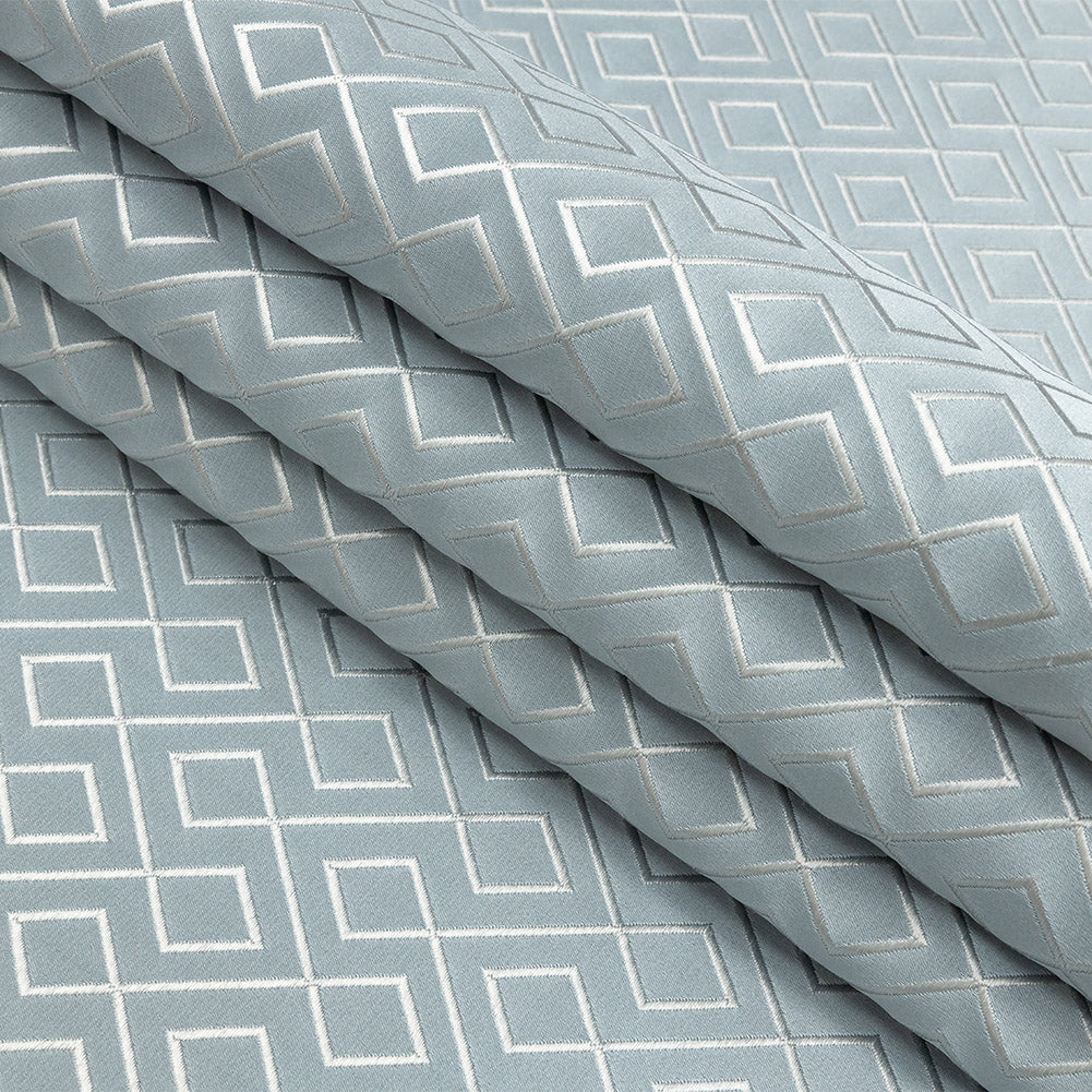 Satin-Faced Jacquard - Ice Diamond Fret - British Imported