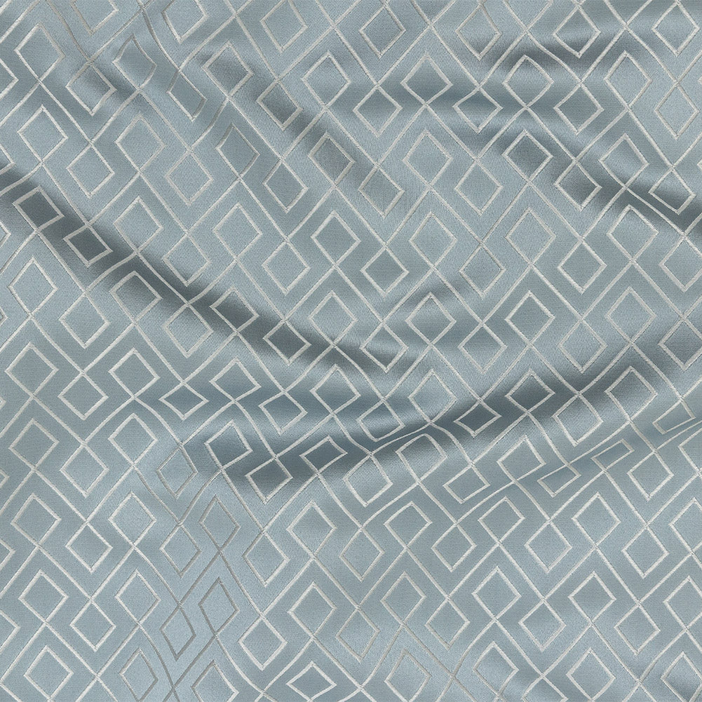 Satin-Faced Jacquard - Ice Diamond Fret - British Imported