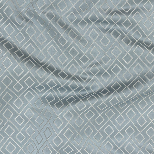 Satin-Faced Jacquard - Ice Diamond Fret - British Imported