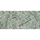 Satin-Faced Jacquard - Sage Foliage - British Imported