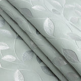 Satin-Faced Jacquard - Seafoam Foliage - British Imported
