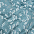 Satin-Faced Jacquard - Sky Foliage - British Imported