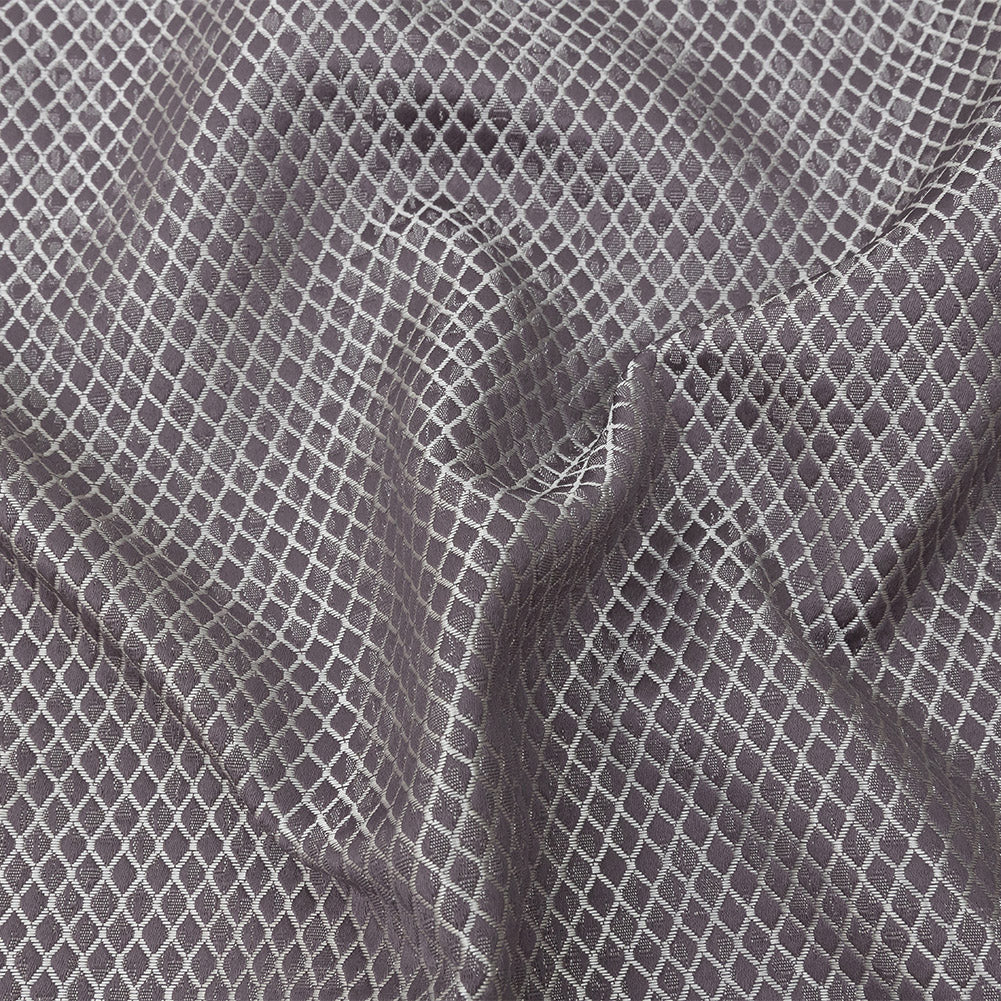 Polyester Jacquard - Amethyst Diamonds - British Imported