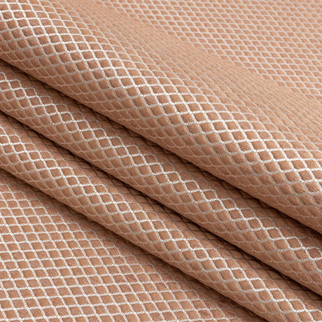 Polyester Jacquard - Rose Gold Diamonds - British Imported