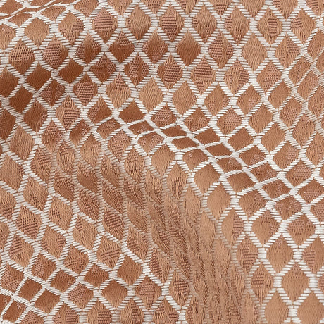 Polyester Jacquard - Rose Gold Diamonds - British Imported