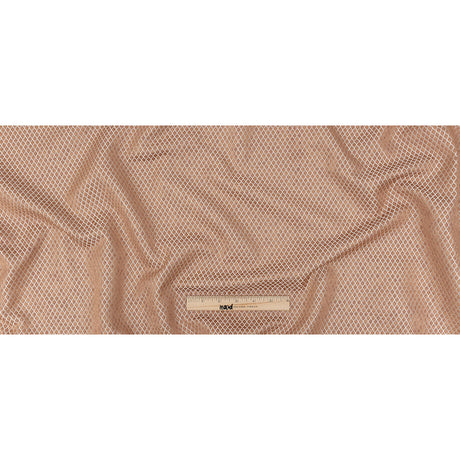 Polyester Jacquard - Rose Gold Diamonds - British Imported