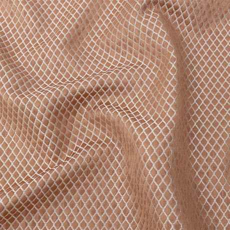 Polyester Jacquard - Rose Gold Diamonds - British Imported