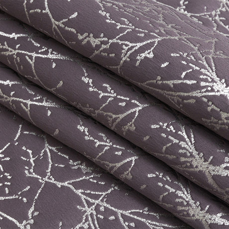 Polyester Jacquard - Amethyst Wintry Branches - British Imported