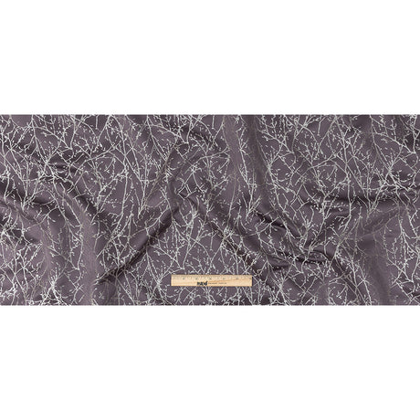 Polyester Jacquard - Amethyst Wintry Branches - British Imported