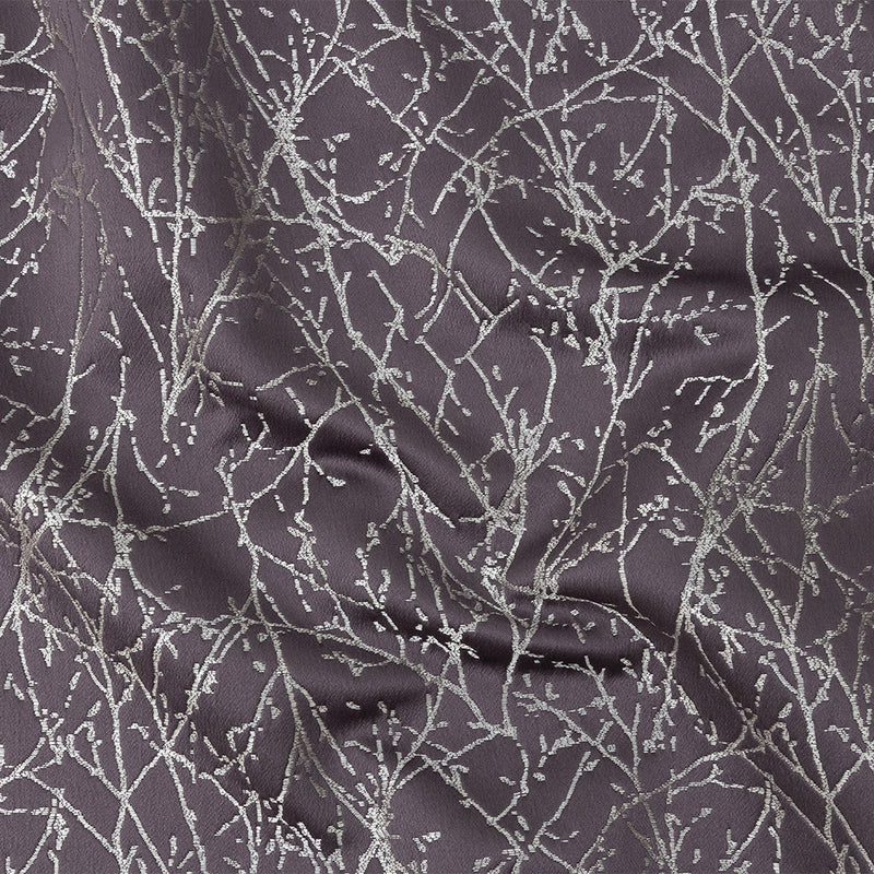 Polyester Jacquard - Amethyst Wintry Branches - British Imported