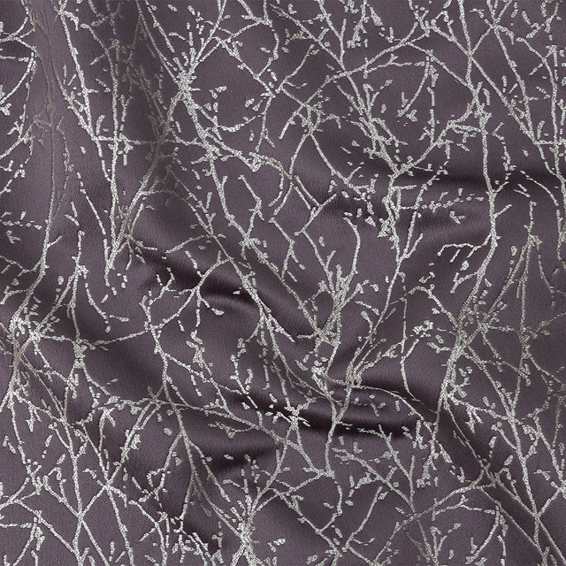 Polyester Jacquard - Amethyst Wintry Branches - British Imported