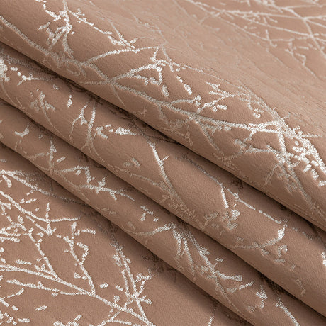 Polyester Jacquard - Blush Wintry Branches - British Imported