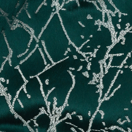 Polyester Jacquard - Emerald Wintry Branches - British Imported