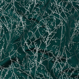 Polyester Jacquard - Emerald Wintry Branches - British Imported