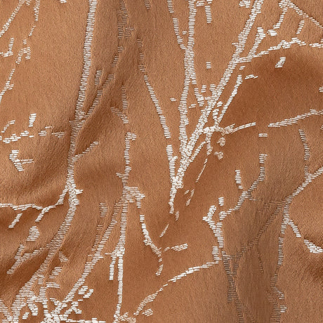 Polyester Jacquard - Rose Gold Wintry Branches - British Imported