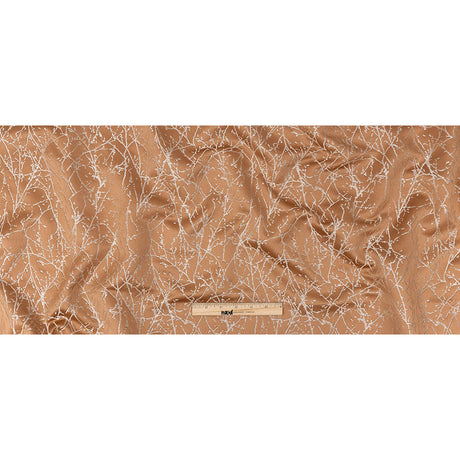 Polyester Jacquard - Rose Gold Wintry Branches - British Imported