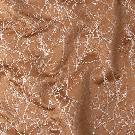 Polyester Jacquard - Rose Gold Wintry Branches - British Imported