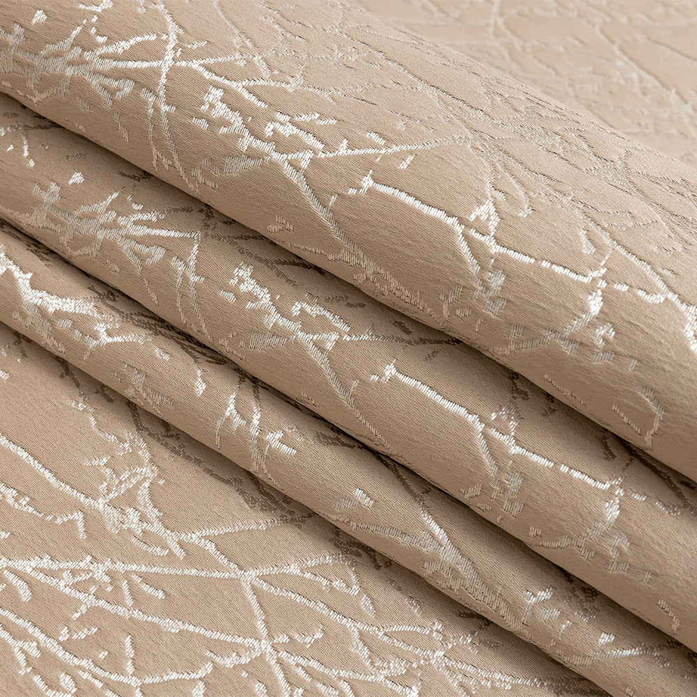 Polyester Jacquard - Shell Wintry Branches - British Imported