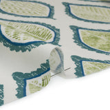 Cotton Canvas Print - Lagoon Textured Leaves - British Imported