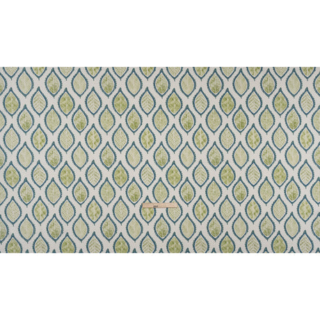Cotton Canvas Print - Lagoon Textured Leaves - British Imported