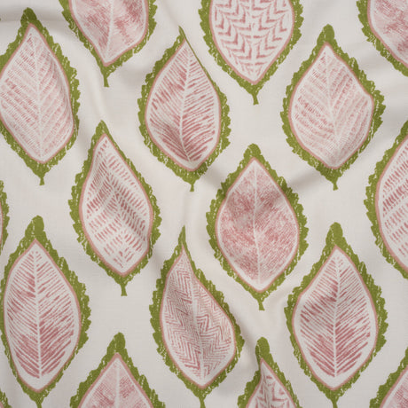 Cotton Canvas Print - Pear Textured Leaves - British Imported