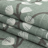 Cotton Canvas Print - Seafoam Japanese Blooms - British Imported