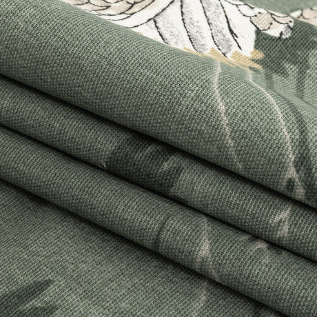 Cotton Canvas Print - Olive Cranes - British Imported