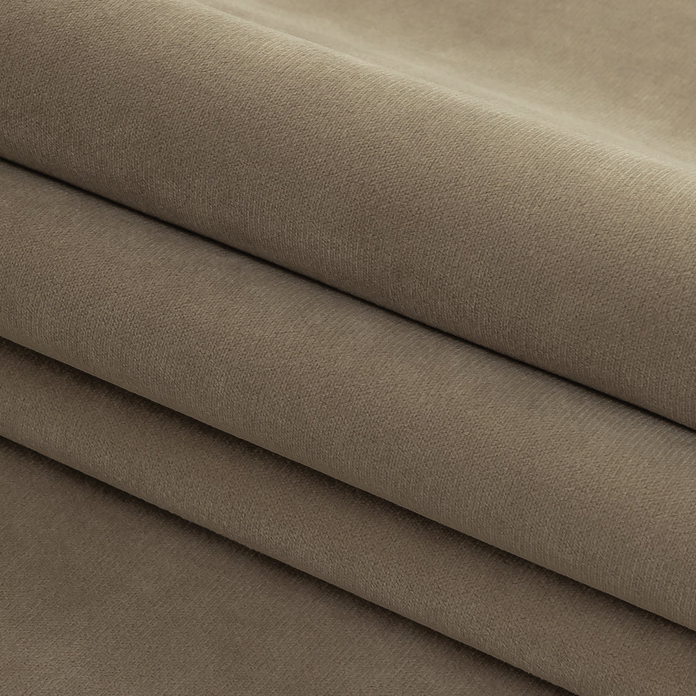 Polyester Drapery Velvet - Mushroom - British Imported