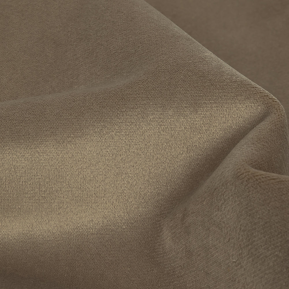 Polyester Drapery Velvet - Mushroom - British Imported
