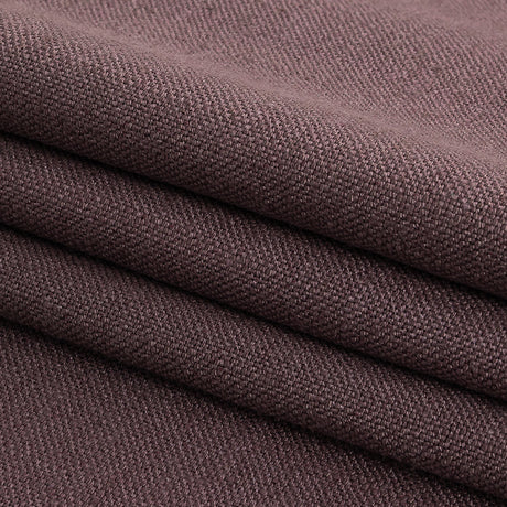 Polyester, Viscose and Linen Woven - Aubergine - British Imported