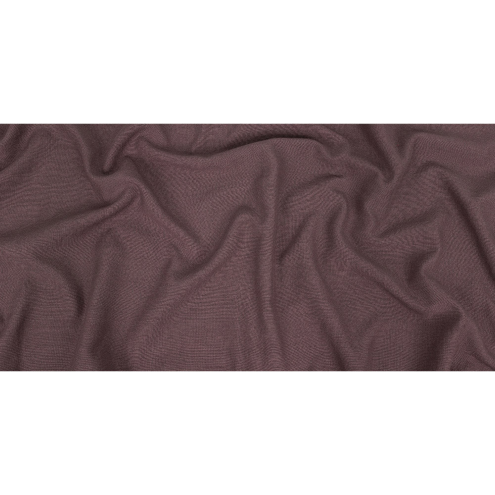 Polyester, Viscose and Linen Woven - Aubergine - British Imported