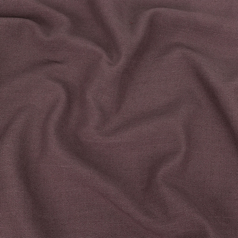 Polyester, Viscose and Linen Woven - Aubergine - British Imported