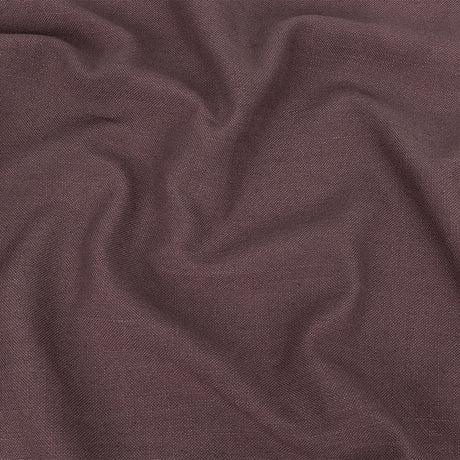 Polyester, Viscose and Linen Woven - Aubergine - British Imported