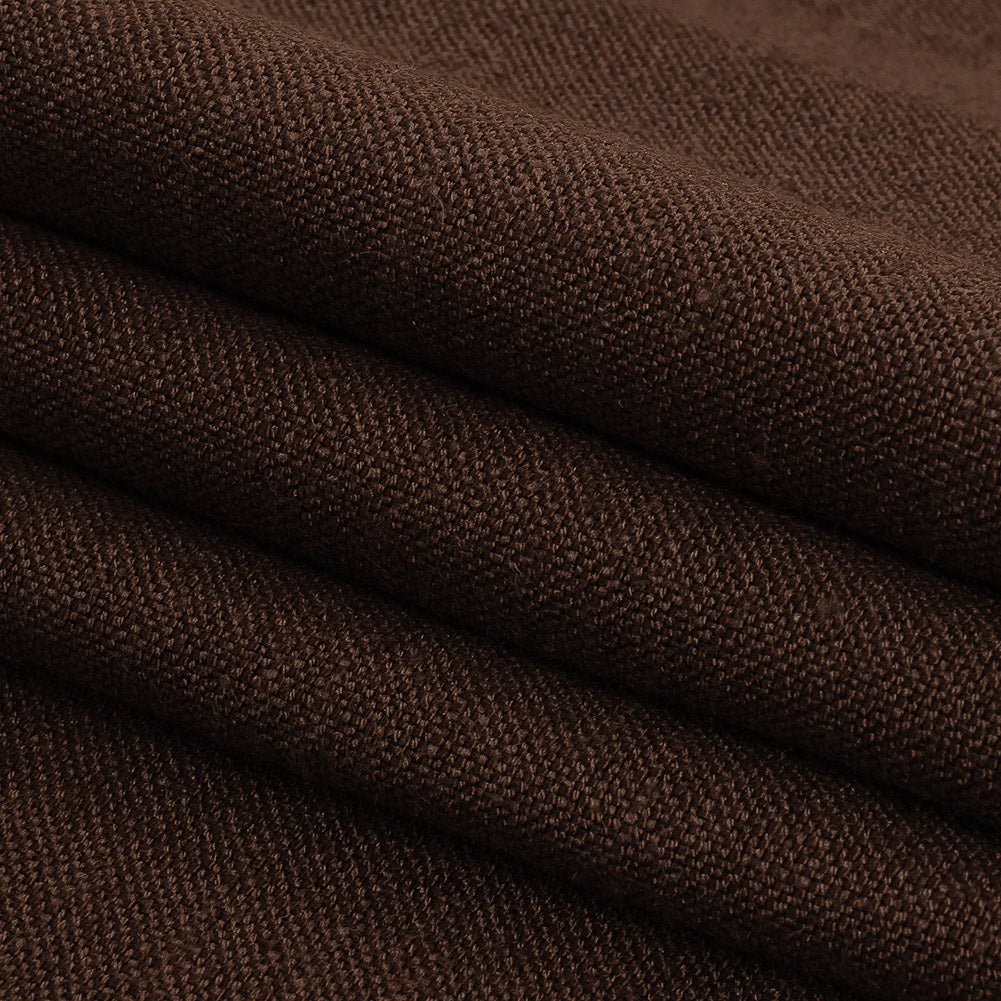 Polyester, Viscose and Linen Woven - Bark - British Imported