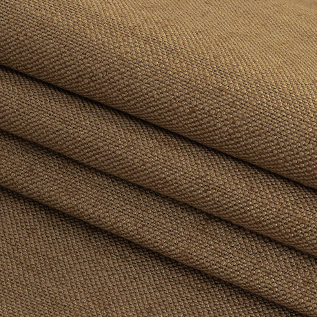 Polyester, Viscose and Linen Woven - Caramel - British Imported