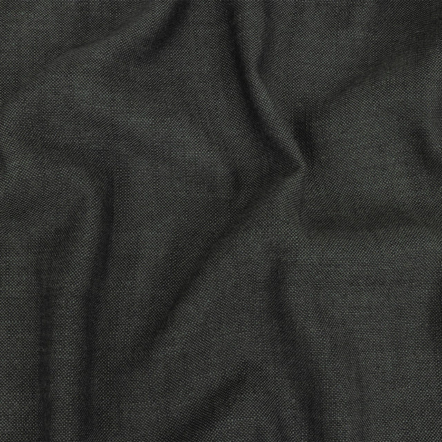 Polyester, Viscose and Linen Woven - Charcoal - British Imported