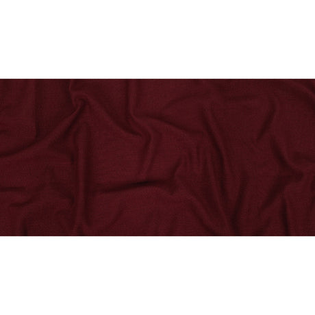 Polyester, Viscose and Linen Woven - Claret - British Imported