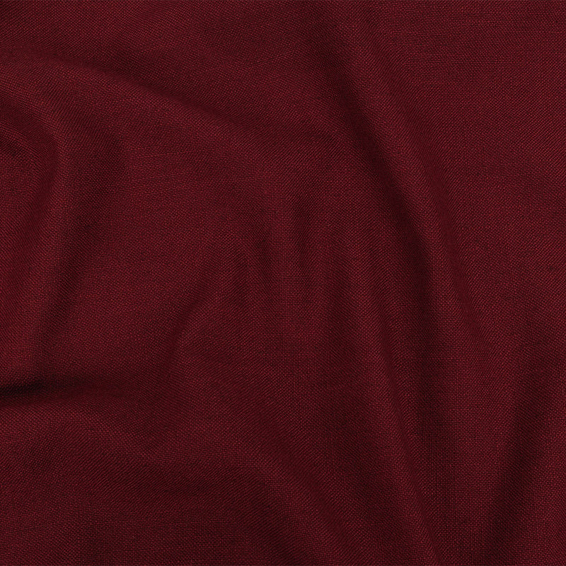 Polyester, Viscose and Linen Woven - Claret - British Imported