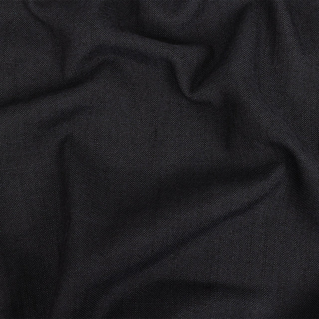 Polyester, Viscose and Linen Woven - Ebony - British Imported