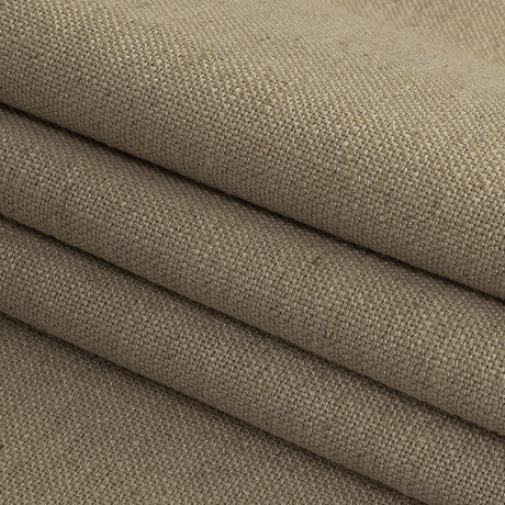 Polyester, Viscose and Linen Woven - Fawn - British Imported