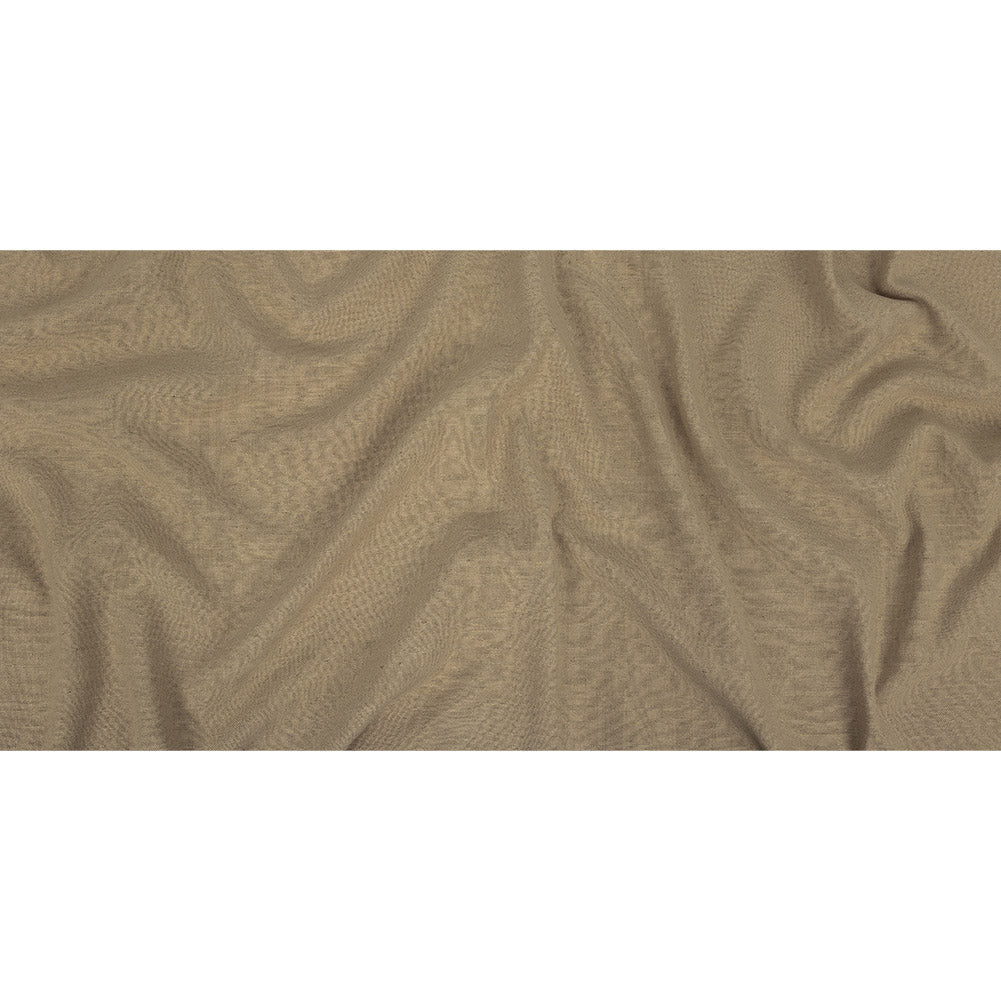Polyester, Viscose and Linen Woven - Fawn - British Imported