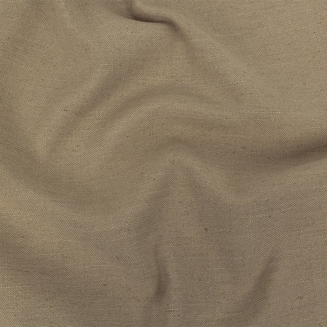 Polyester, Viscose and Linen Woven - Fawn - British Imported