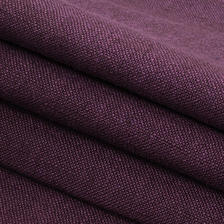 Polyester, Viscose and Linen Woven - Grape - British Imported