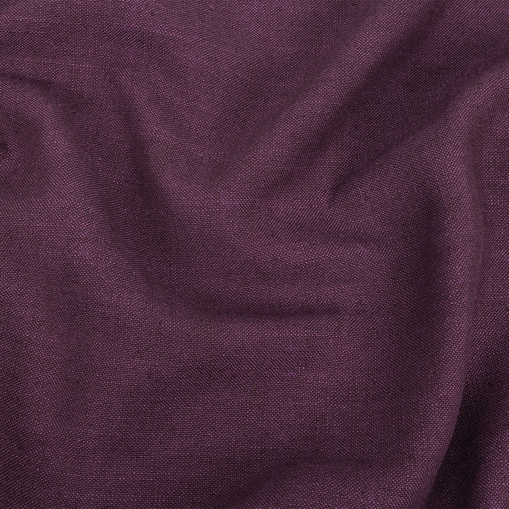 Polyester, Viscose and Linen Woven - Grape - British Imported