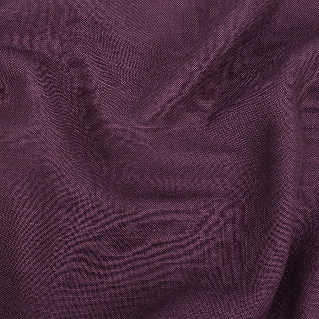 Polyester, Viscose and Linen Woven - Grape - British Imported