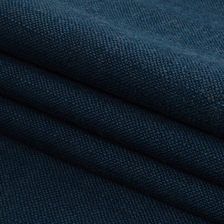 Polyester, Viscose and Linen Woven - Indigo - British Imported